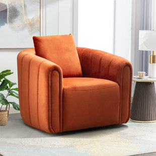 Romo Rust Velvet Swivel Chair Wayfair